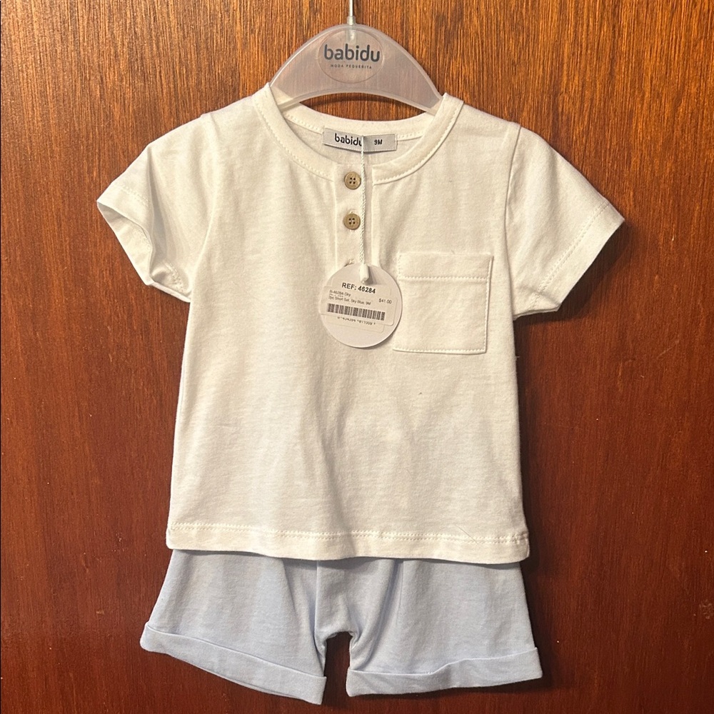 Babidu Boys Shirt & Shorts Set- 9m